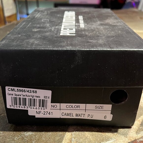 Pretty Little Things Camel Square Toe Heels (Women’s 6)(BNIB) - Picture 7 of 7